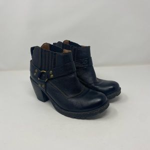 Born Bolo Leather Harness Ankle Boots